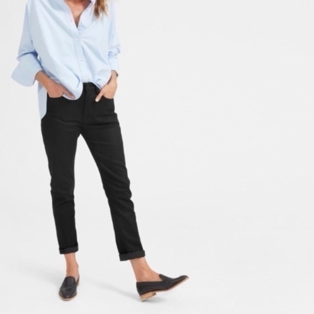 Everlane Boy Friend Jeans in Washed Black